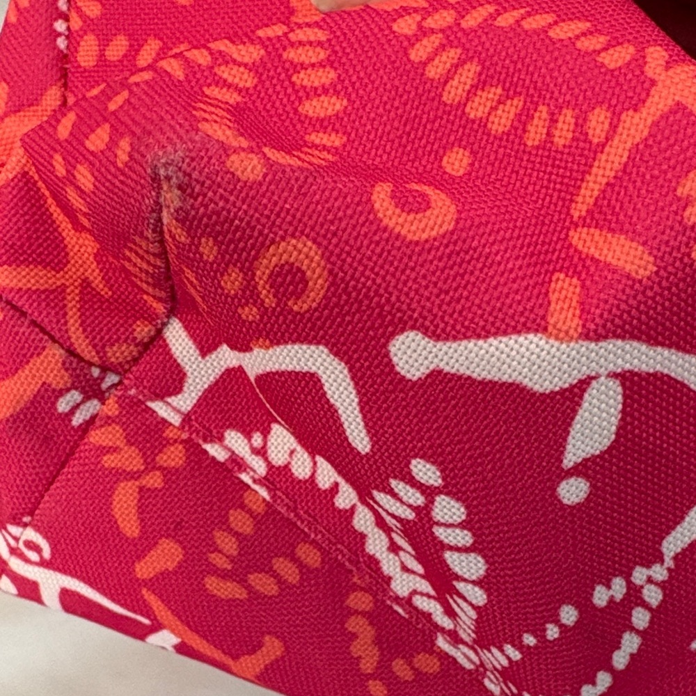Lily Pulitzer Sand Dollar  Pink, White & Orange Tote Bag - Picture 8 of 8